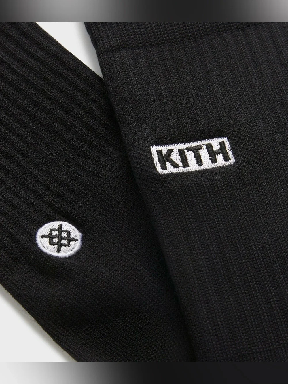2 Pairs of Black & White Kith Classics for Stance 2.0 Classic Crew Socks Sz L